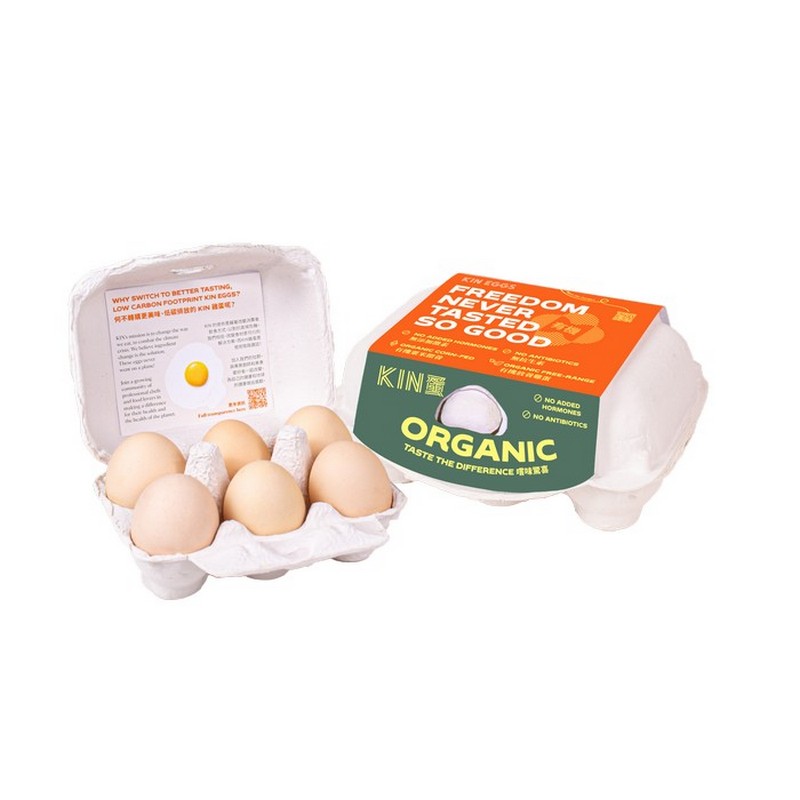 KIN Free Range Organic Eggs 6PC